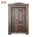 China fornecedores de luxo comercial de bronze de cobre porta moderna portas de aço villa porta portão duplo